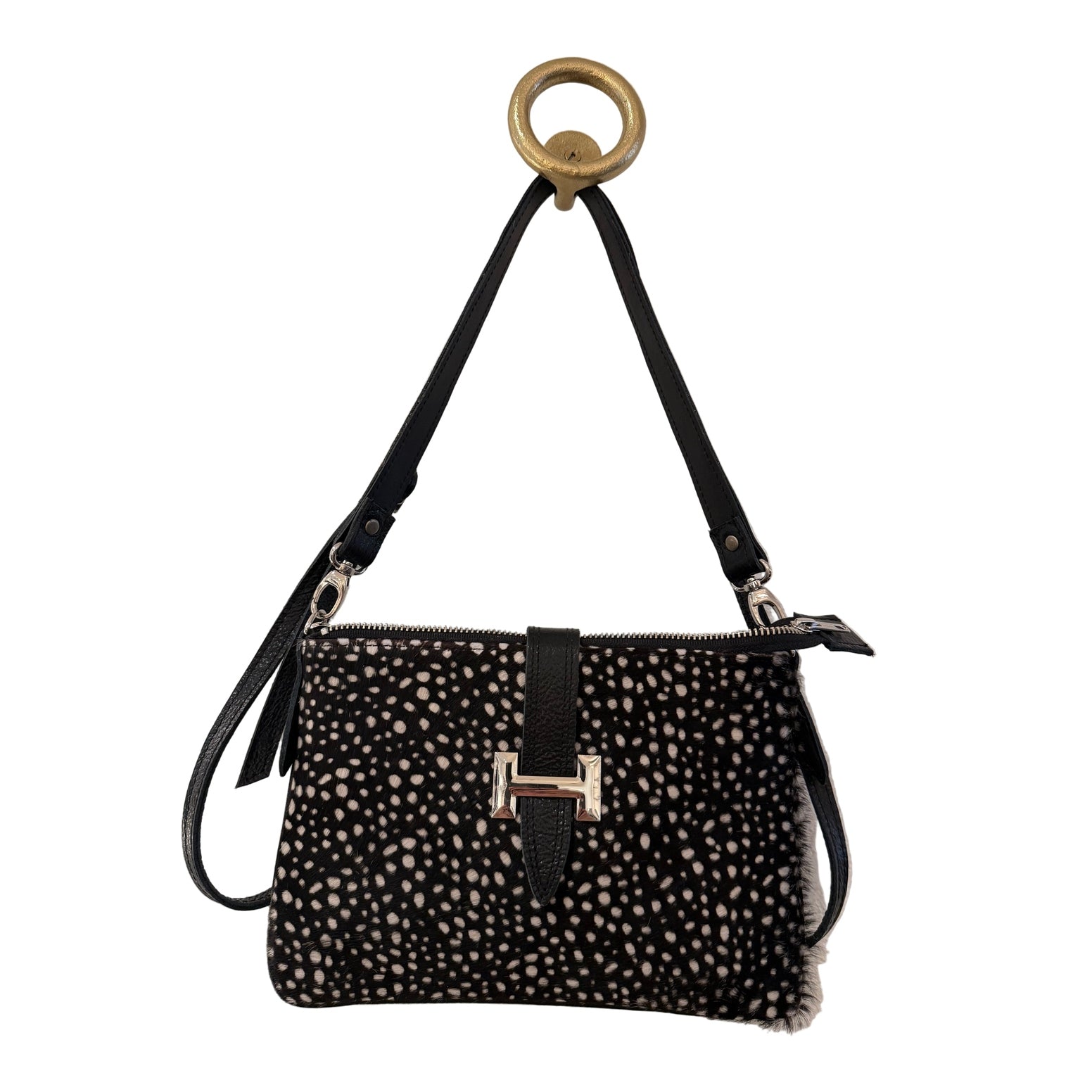 Mackinley Genuine Cowhide Leather Crossbody Handbag in Stingray - Jaunts Boutique 