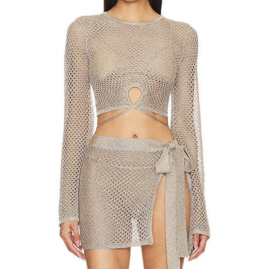 Knit Swim Cover-Up Set – Grey Sold Separate