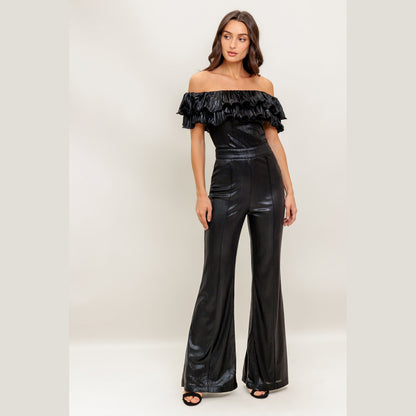 ANGEL EYES COATED WOVEN JUMPSUIT. Website exclusive · Ships direct!