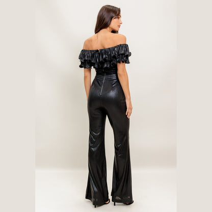 ANGEL EYES COATED WOVEN JUMPSUIT. Website exclusive · Ships direct!
