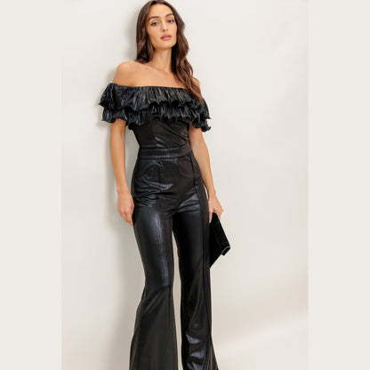 ANGEL EYES COATED WOVEN JUMPSUIT. Website exclusive · Ships direct!