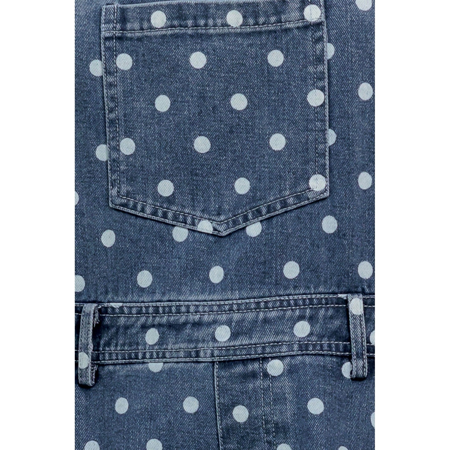 EVERYDAY POLKA OVERALL DENIM JUMPSUIT. Website exclusive · Ships direct!