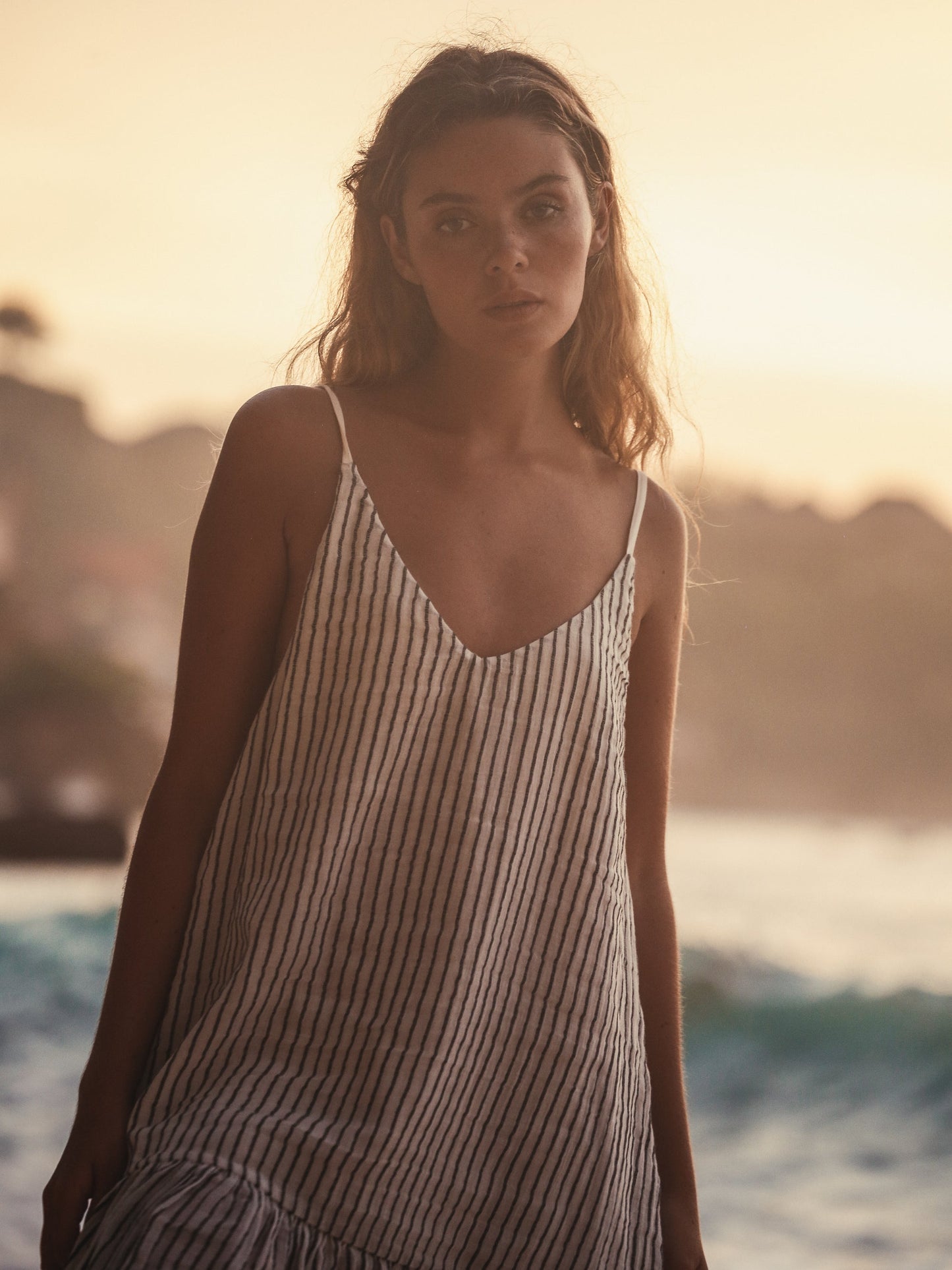 Liv Mini Ruffle Dress - Black Stripes - Website exclusive · Ships direct!