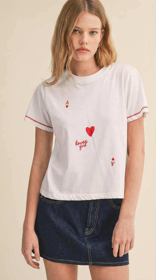Lover Girl Ace of Hearts Relaxed Tee
