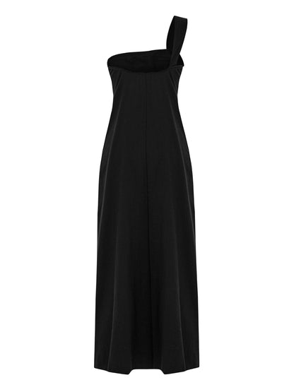 Pia One Shoulder Maxi Dress - Black. Website exclusive · Ships direct!