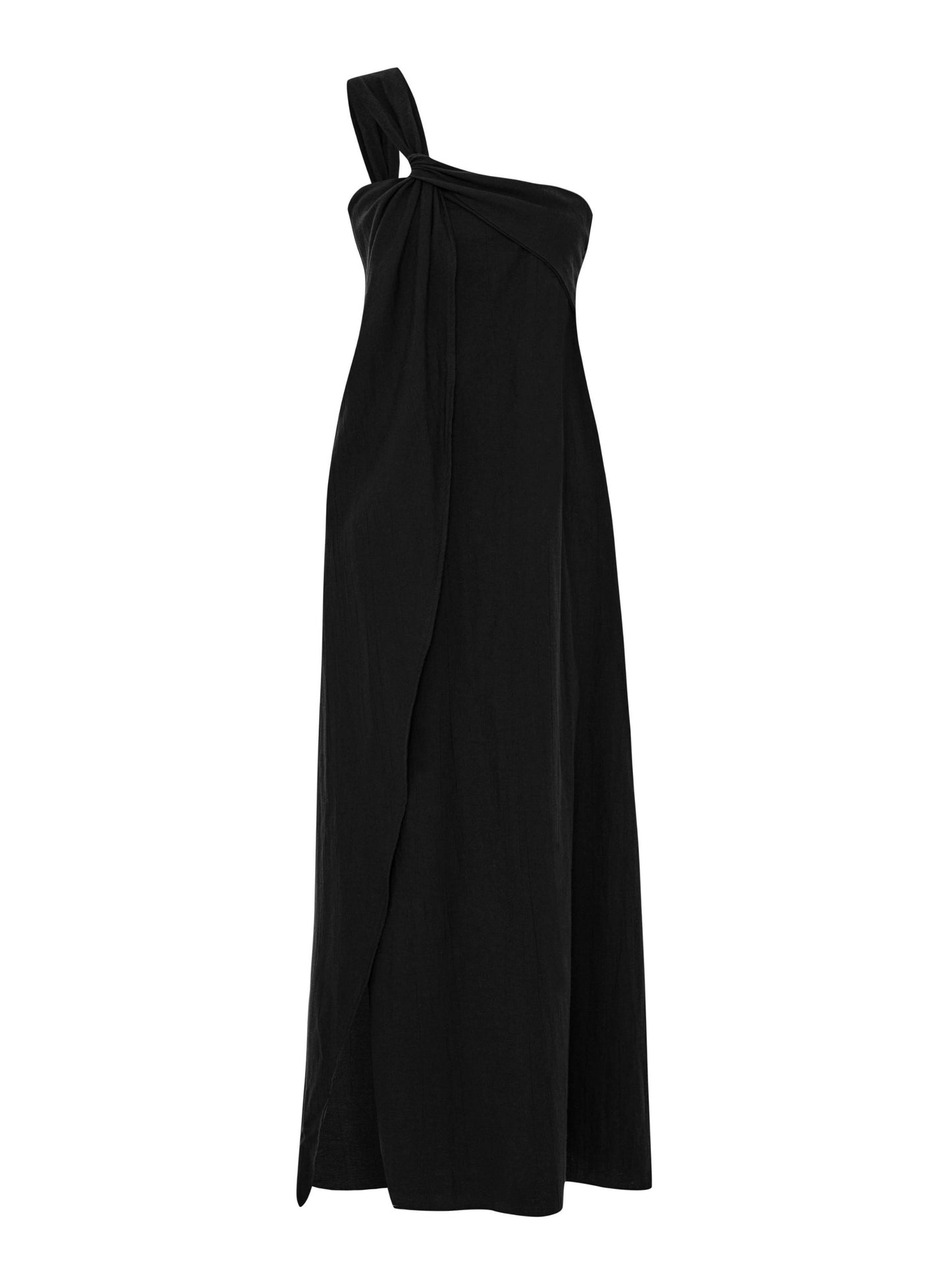 Pia One Shoulder Maxi Dress - Black. Website exclusive · Ships direct!