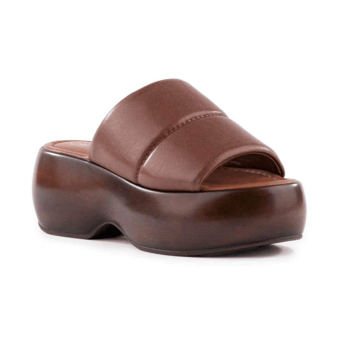 Seychelles "Sorry About It" Slip-On Platform Sandals - Brown