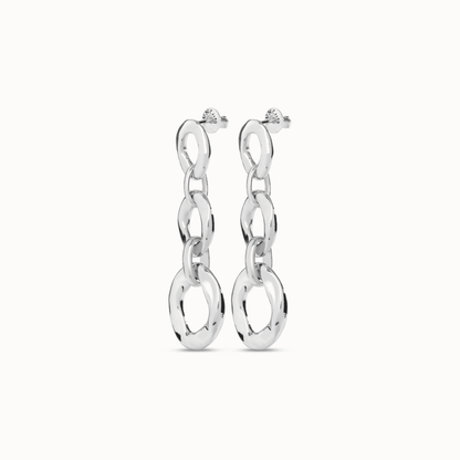 UNOde50 "YOLO" Silver Three-Link Earrings
