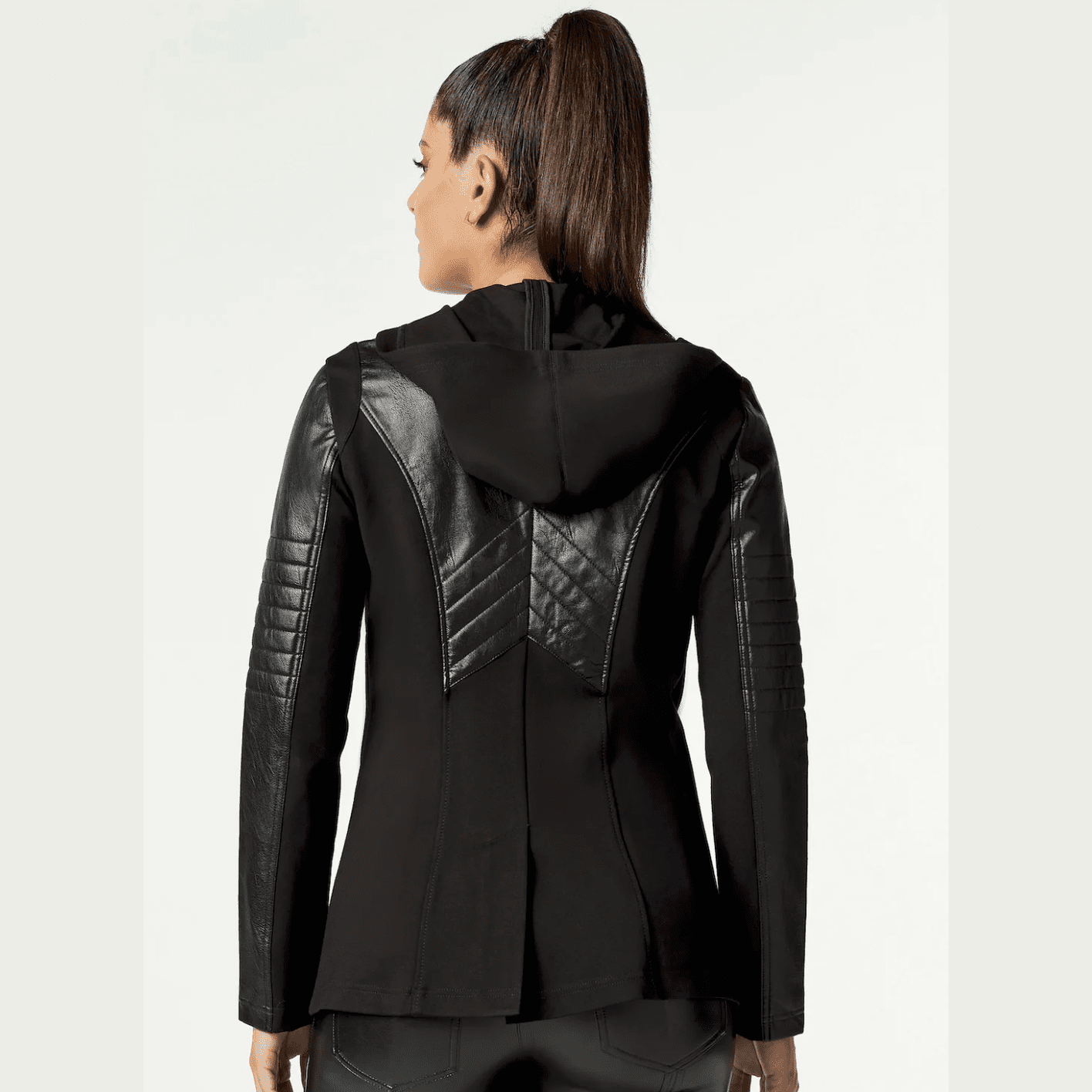 Blanc Noir Hooded Blazer Jacket - Black - Jaunts Boutique 