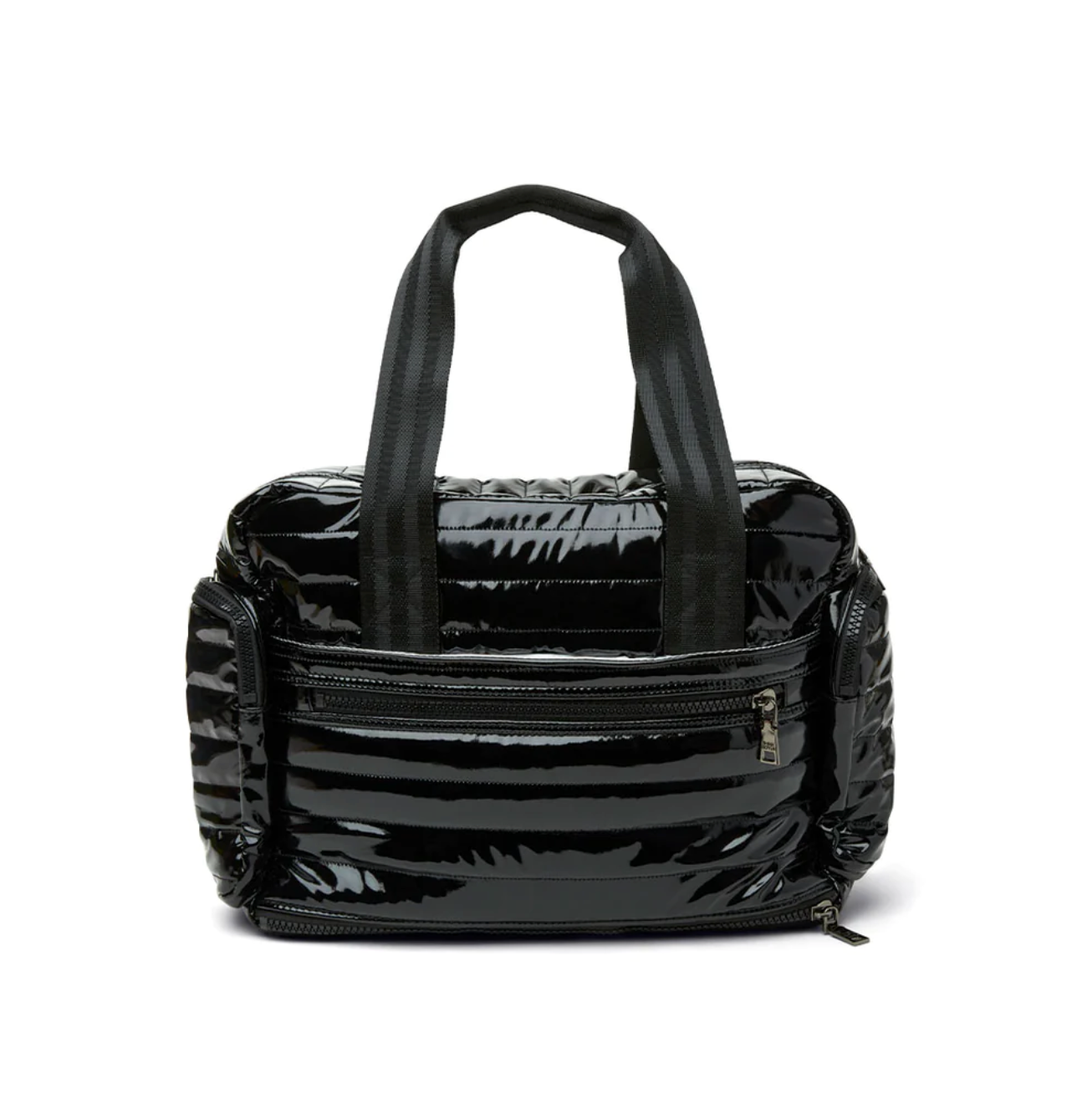 Think Royln Voyage High Style Travel Bag in Black Patent - Jaunts Boutique 