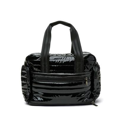 Think Royln Voyage High Style Travel Bag in Black Patent - Jaunts Boutique 