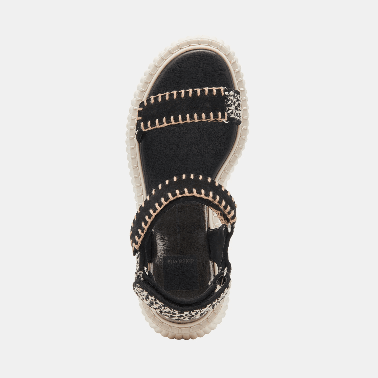 Dolce Vita Debra Sandals in Black White Nubuck - Jaunts Boutique 