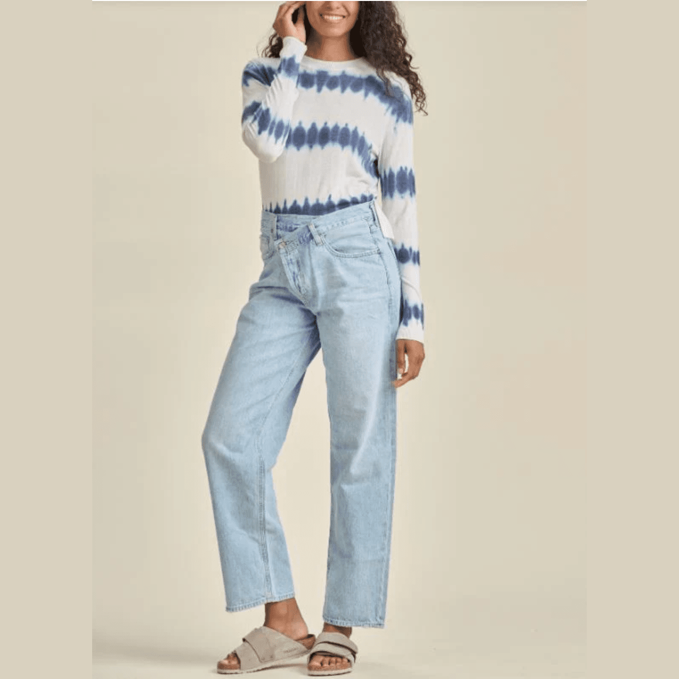 Splendid Madelyn Shibori Sweater in Navy - Jaunts Boutique 