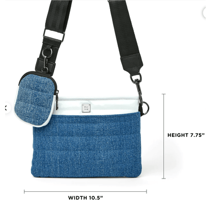 Think Royln Downtown Crossbody in Traditional Stone Washed Denim - Jaunts Boutique 
