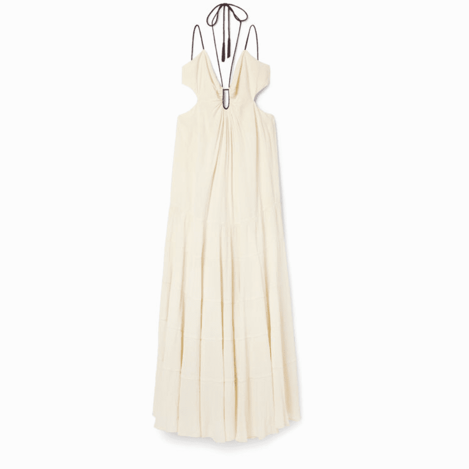 Desigual Strappy Cut-Out Dress in Ivory - Jaunts Boutique 