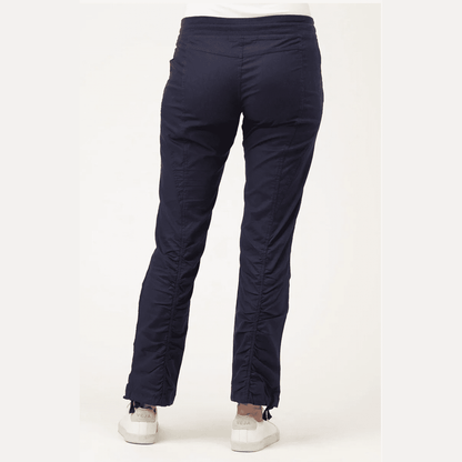 XCVI Wearables Jules Ruching Pants in Navy - Jaunts Boutique 