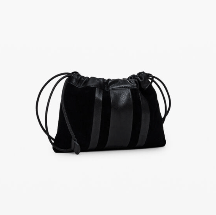 Bolso bandolera de piel con soporte para teléfono de Desigual en color negro