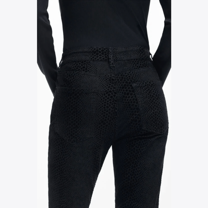 Pantalon en jean slim Desigual à imprimé serpent noir