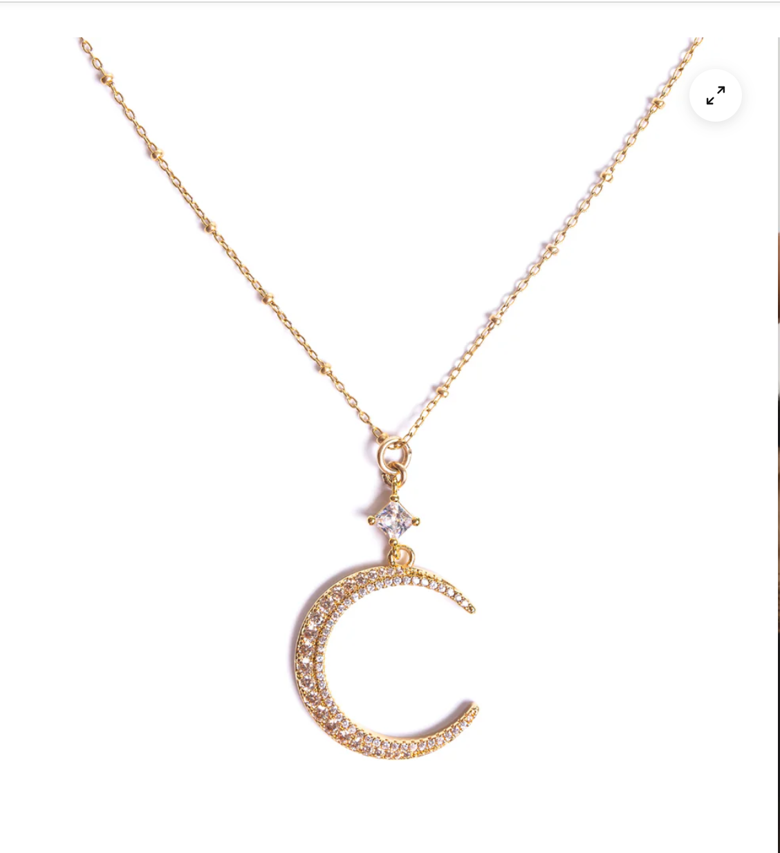 Verve Jewelry Candice 18K Gold Filled Crescent Moon Necklace