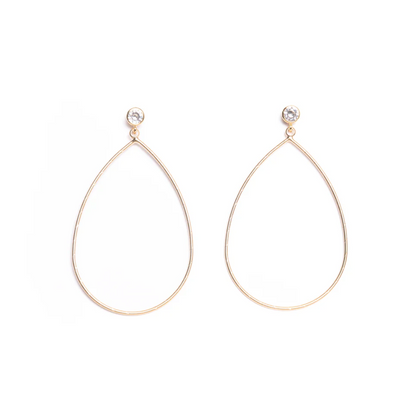 Verve Jewelry Besáme Gold Plated Hoop Earrings