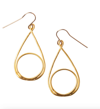 Verve Jewelry Hannah 18K Gold Plated Minimalist Earrings