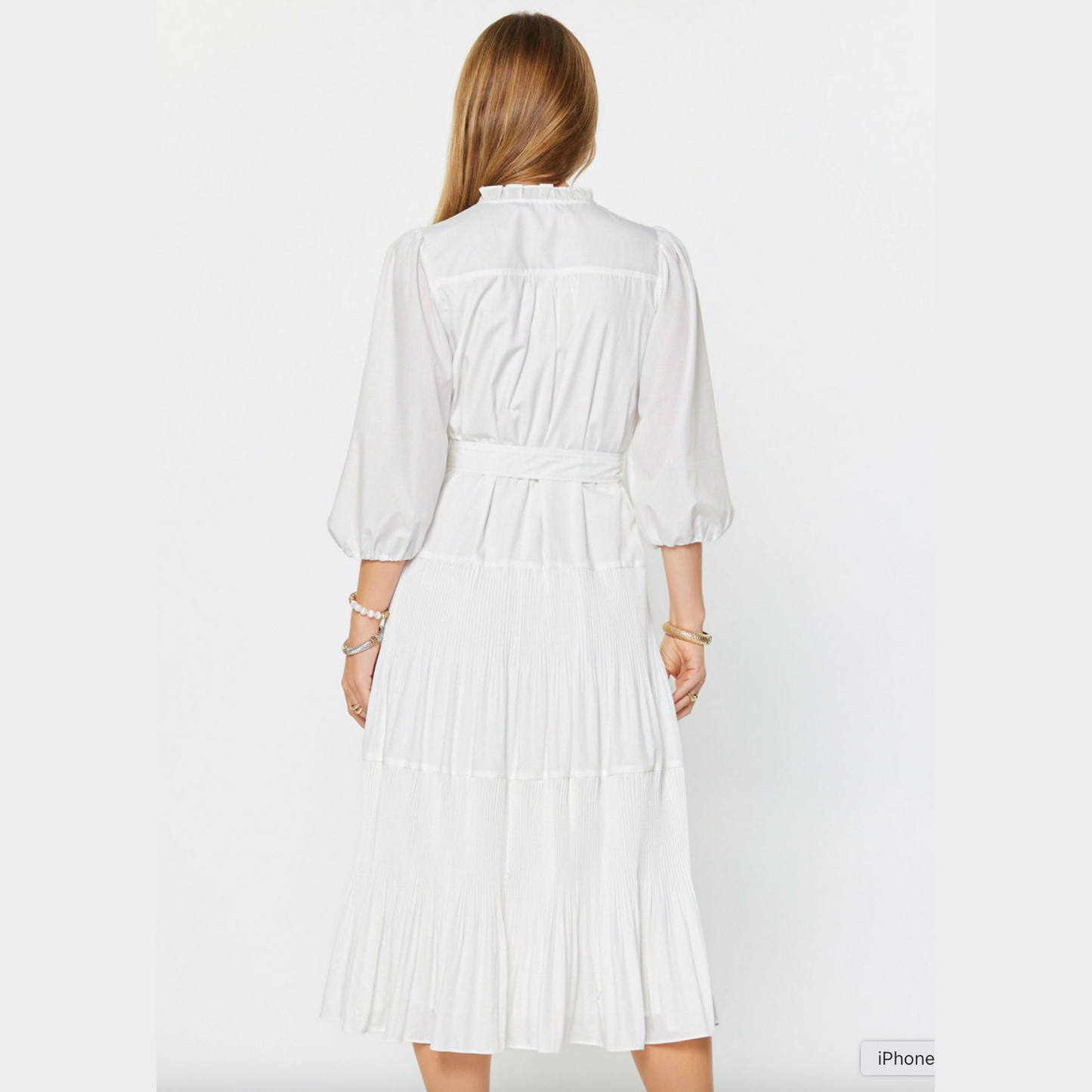 Cotton Poplin Belted Midi Dress