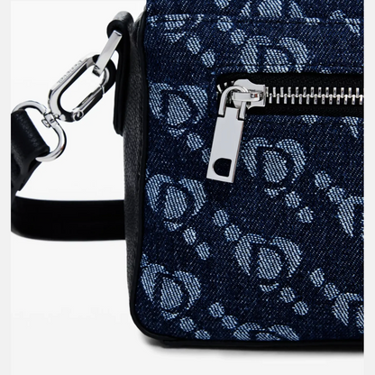 Desigual denim handbag with heart logo print