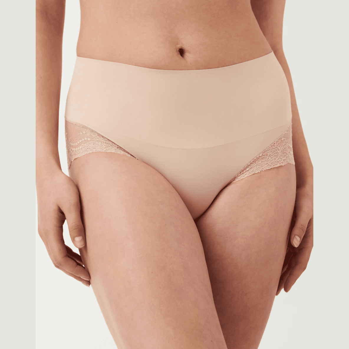 Spanx Undie-tectable Smoothing Lace Hipster in Nude and Very Black - Jaunts Boutique 
