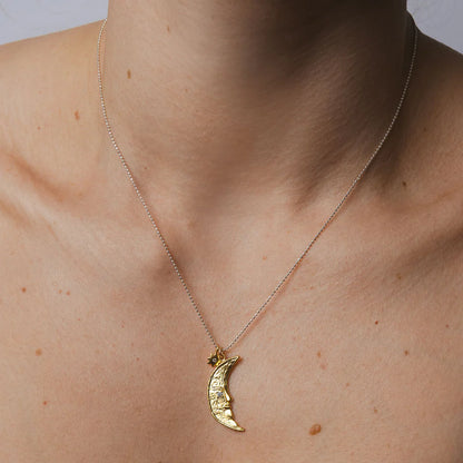 Verve Jewelry Vesper Moon Necklace in Gold