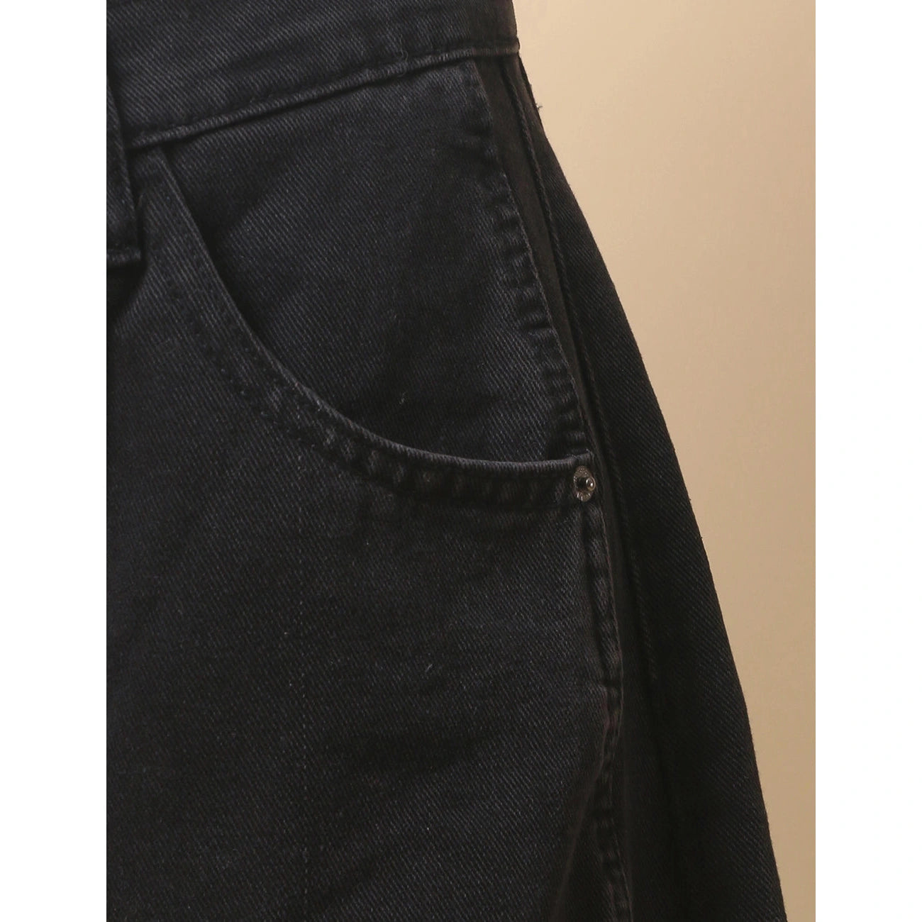 PRE-ORDER Mid Rise Wide Leg Barrel Denim Pants in Black - Jaunts Boutique 