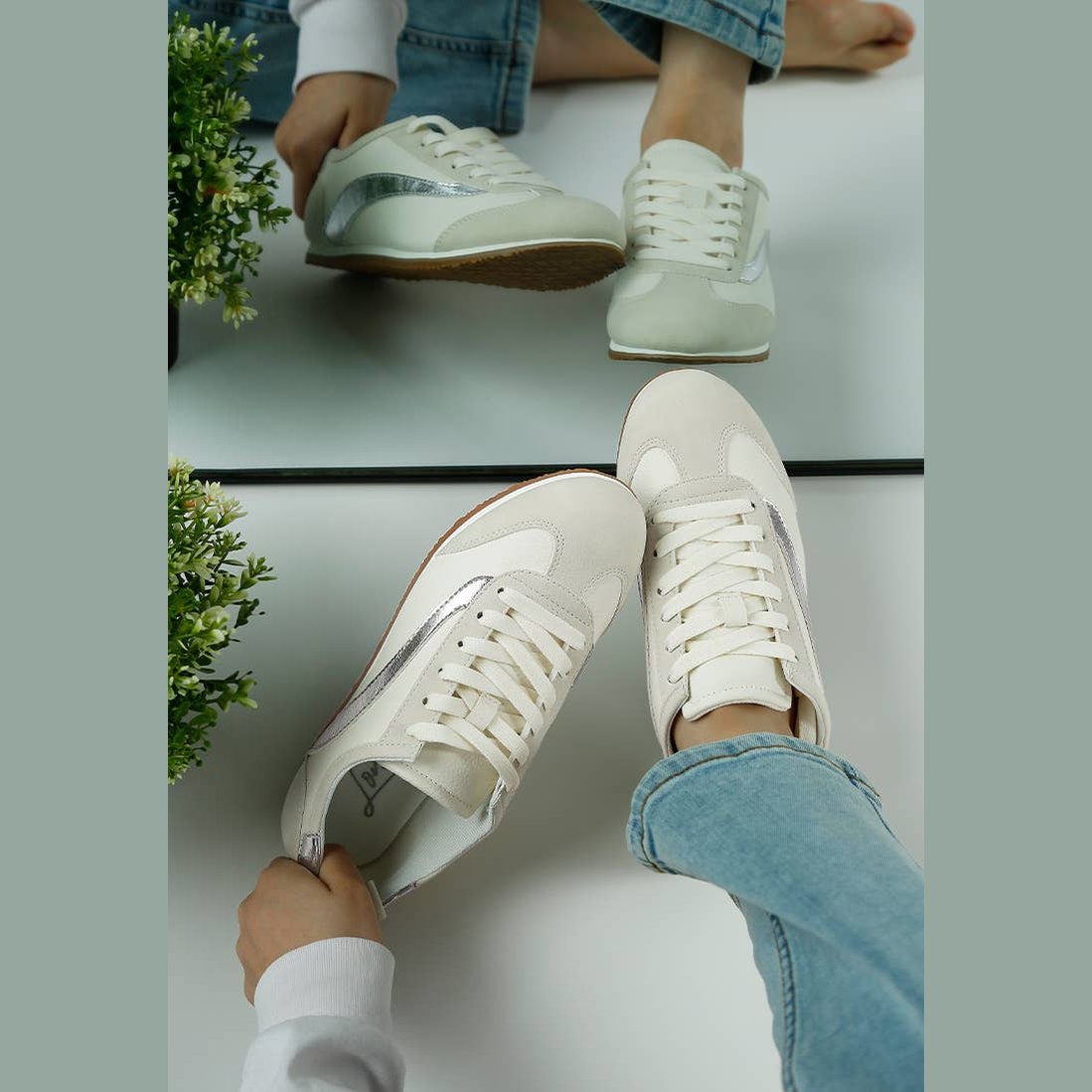 Moomba Lace Up Sneakers - White