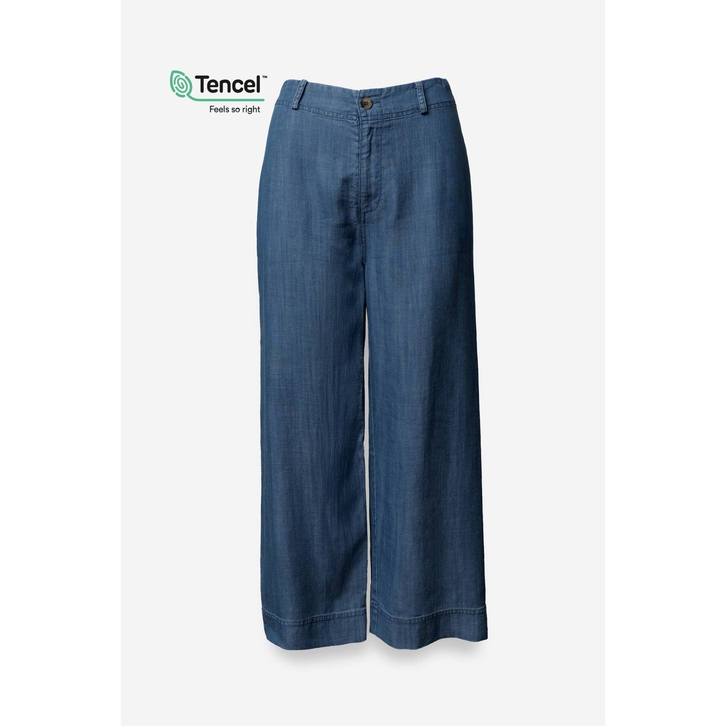 Tencel Wide Leg Cropped Denim Pants - Jaunts Boutique 
