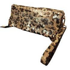 Raquel Genuine Cowhide Small Clutch & Crossbody Handbag in Gold Baby Leopard Fur - Jaunts Boutique 