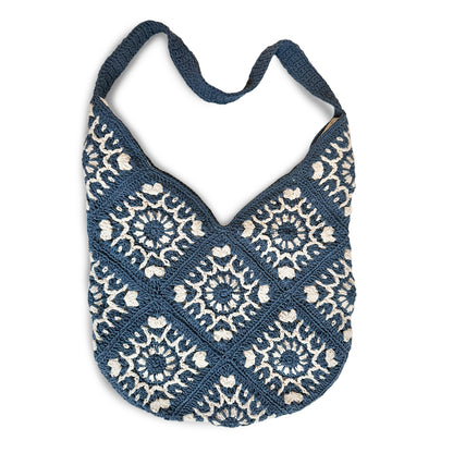 Ocean Blue Macrame Shoulder Bag