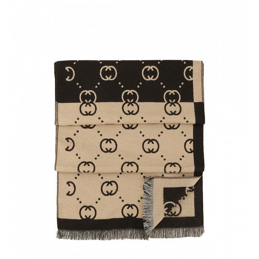 Double C Pattern Reversible Long Scarf