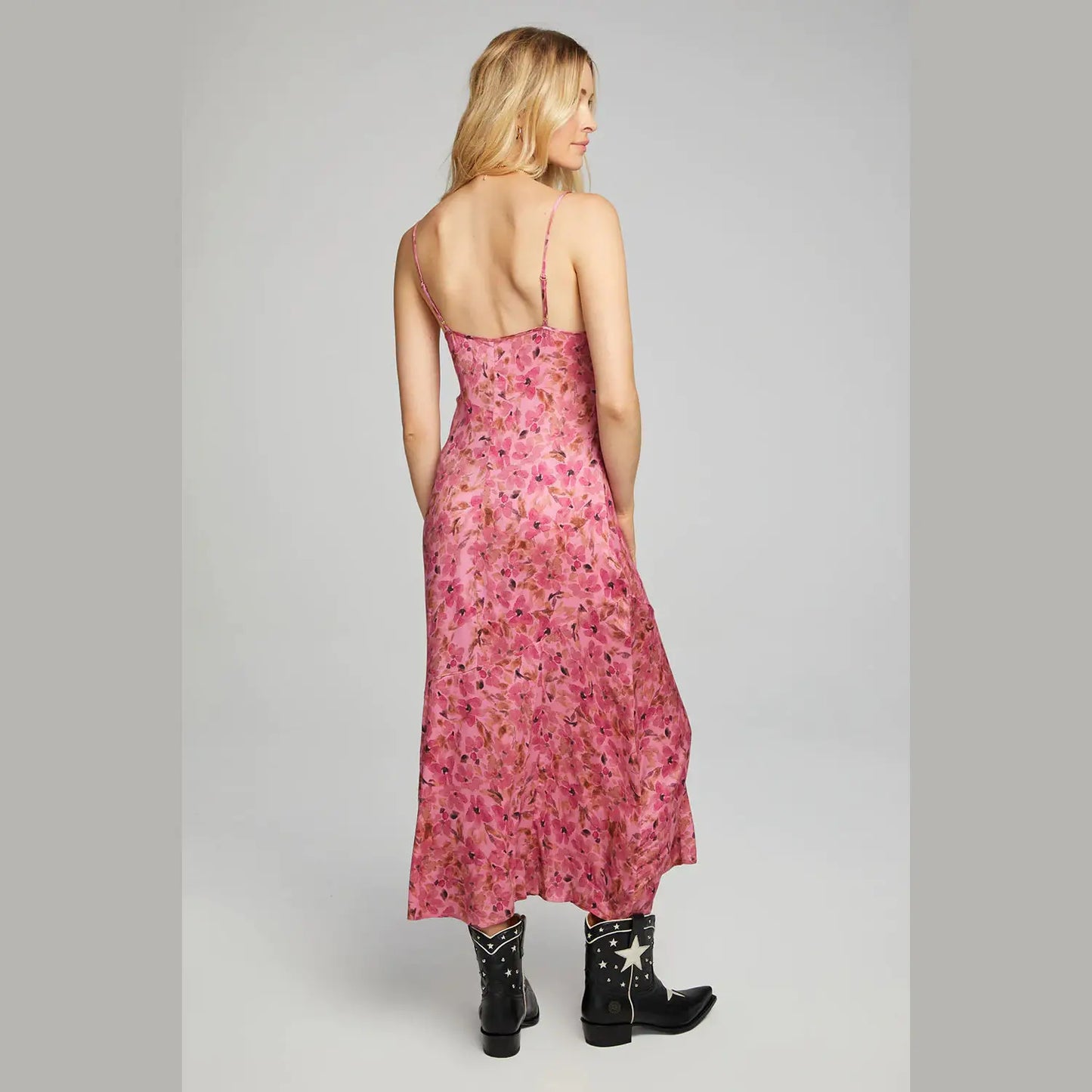 Saltwater Luxe SHARICE Hot Pink Midi Tank Dress - Jaunts Boutique 